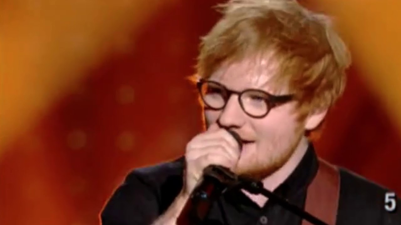 Ed Sheeran performing 