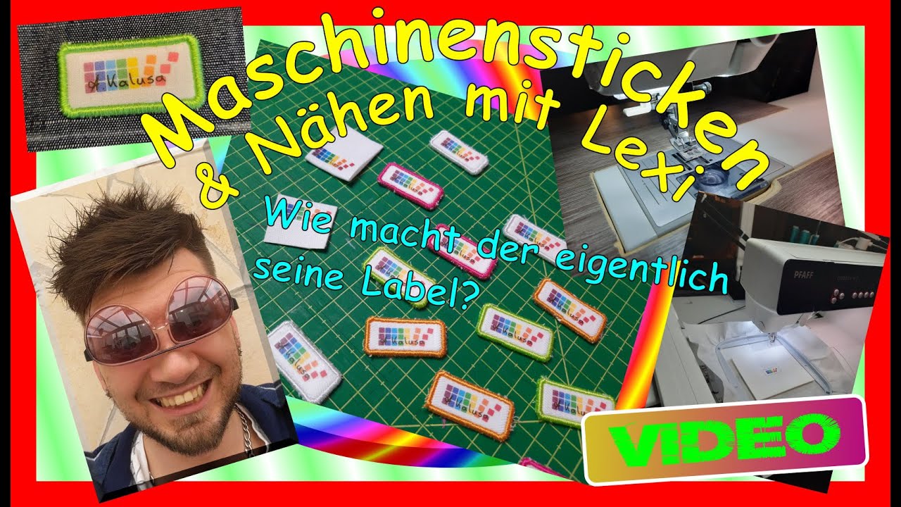 Nähen / Sticken von Labels um Nähprojekte zu personalisieren