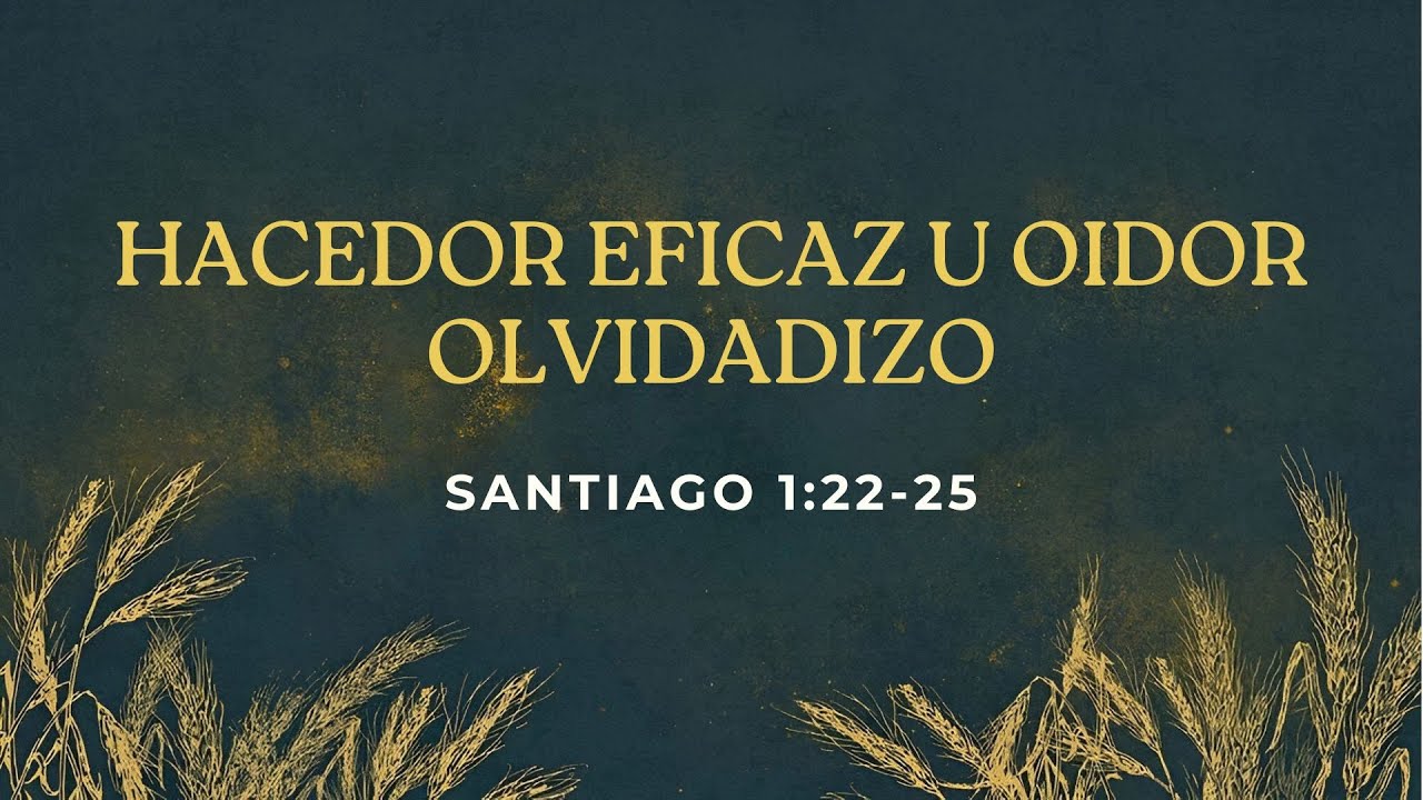 Hacedor eficaz u oidor olvidadizo - Santiago 1:22-25 | Hamilton Rizo