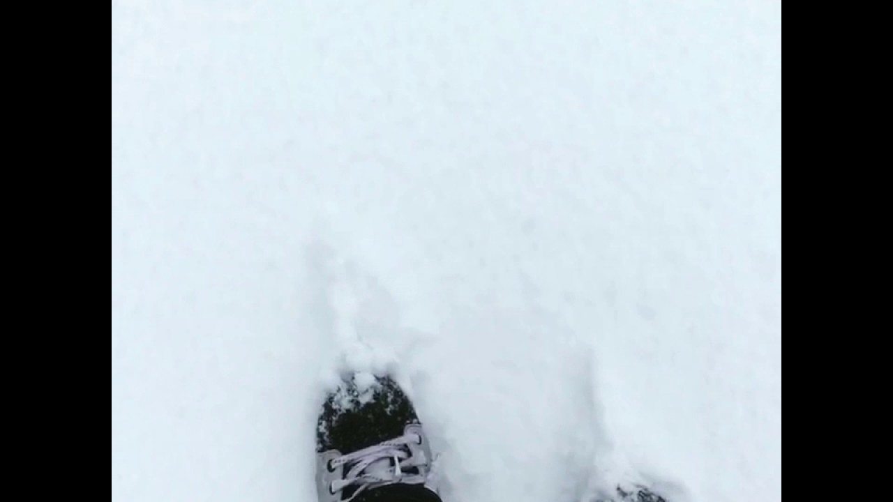skates on the ice with snow layer