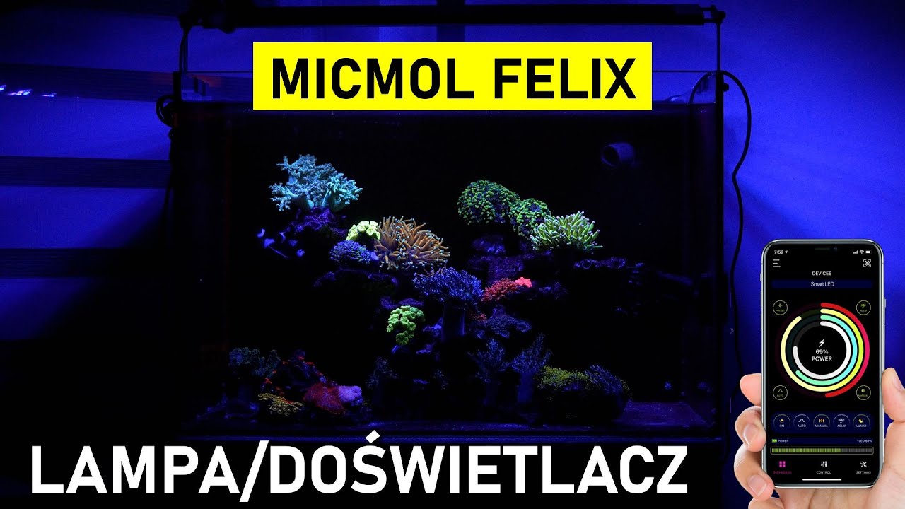 Micmol Felix - Lampa/Doświetlacz do Akwarium Morskiego