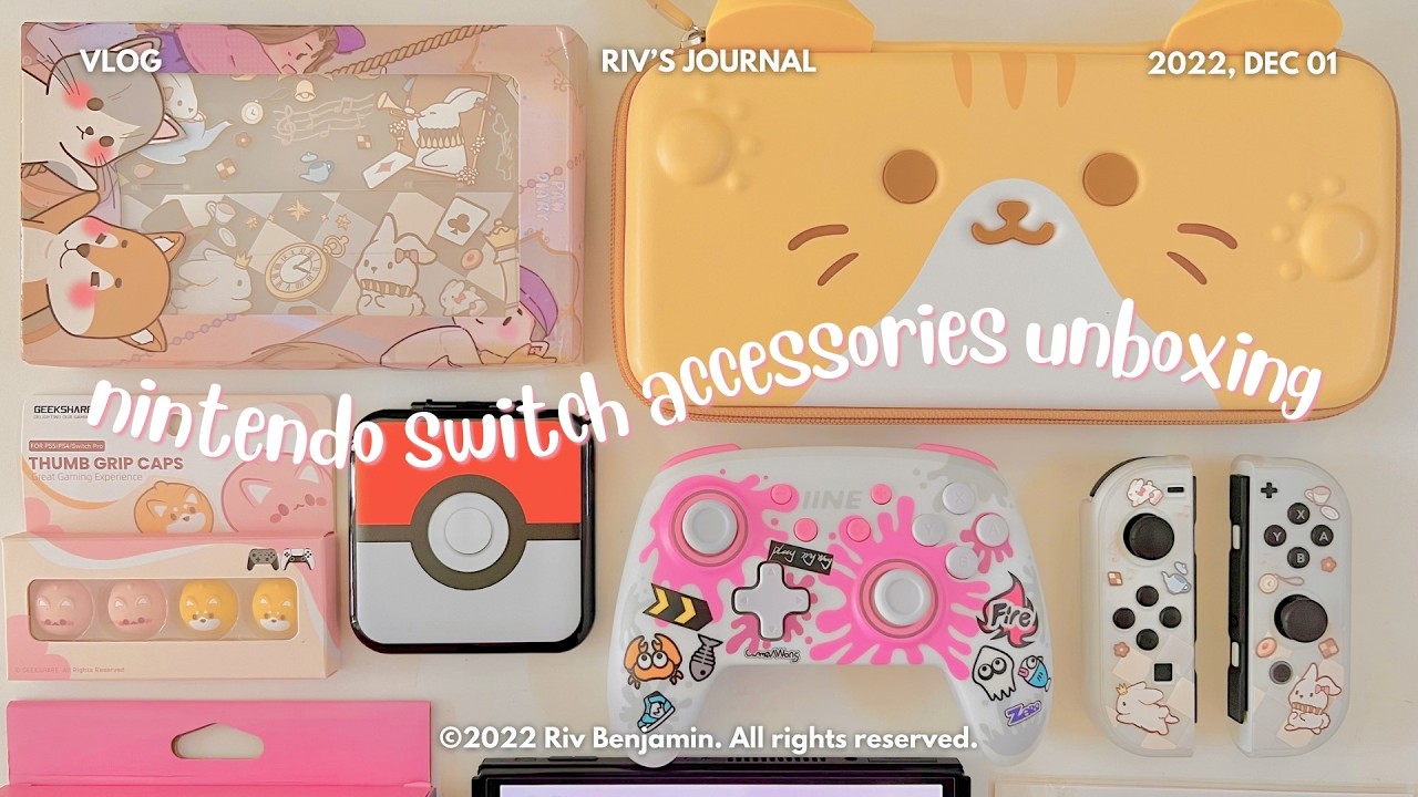 Unboxing my new Nintendo Switch Accessories: IINE Splatoon Controller, GEEKSHARE case & more 📦🎮✨