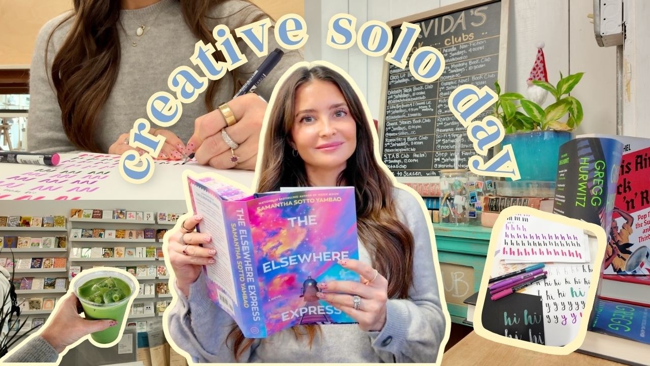 taking myself on a creative solo date | lettering workshop, stationery & book shopping