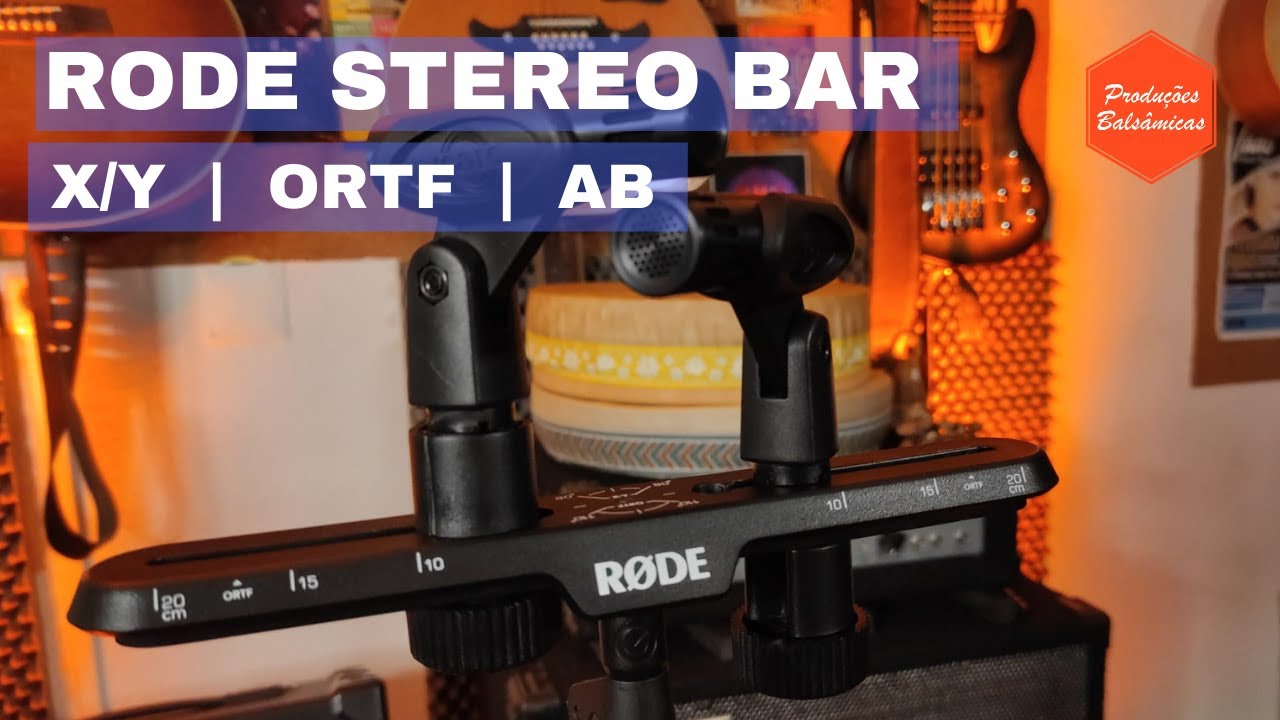 RODE STEREO BAR - Excelente para as três técnicas de captação em Stereo XY  /  ORTF / AB