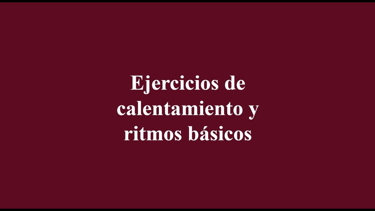 Ejercicios de calentamiento y ritmos básicos de tambor