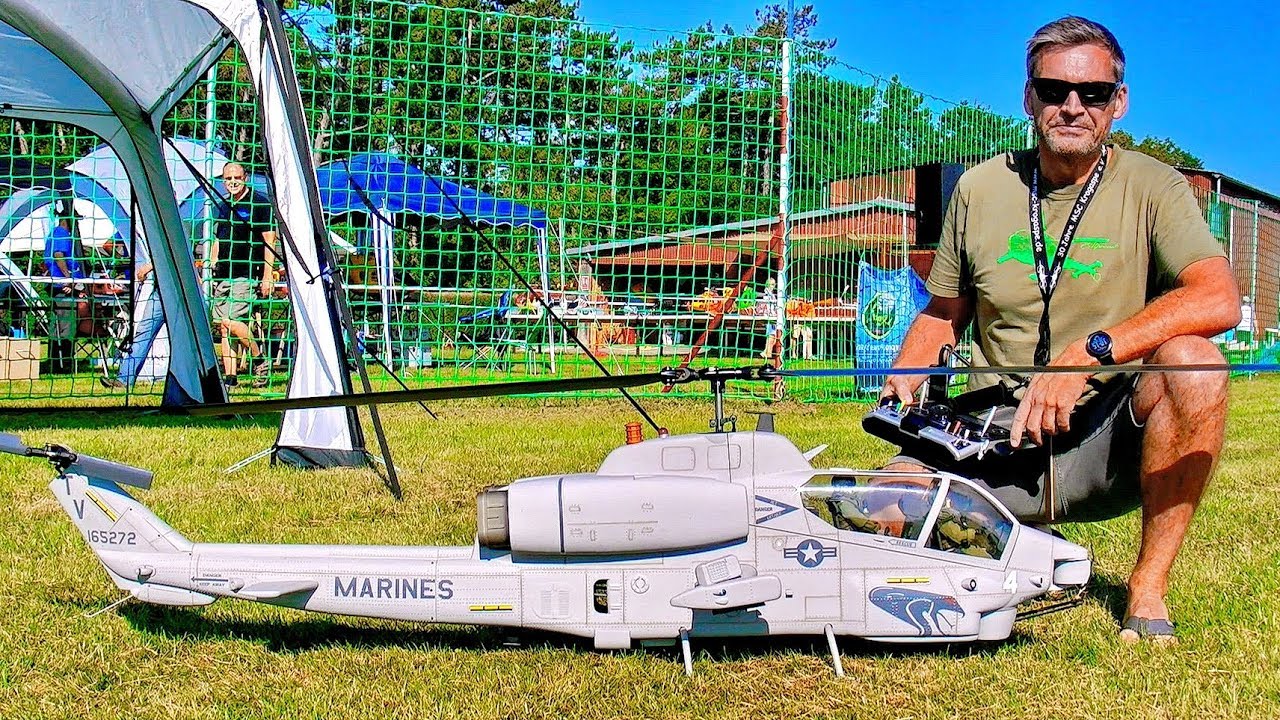BELL AH1-W SUPER-COBRA !!! FANTASTIC RC SCALE ELECTRIC MODEL HELICOPTER FLIGHT DEMONSTRATION