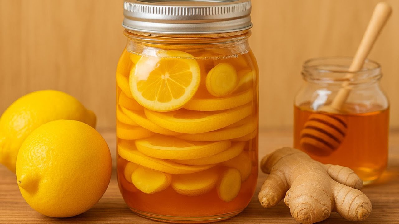Natural Cough and Cold Syrup with Just 3 Ingredients | Fermented Ginger-Lemon-Honey Drink