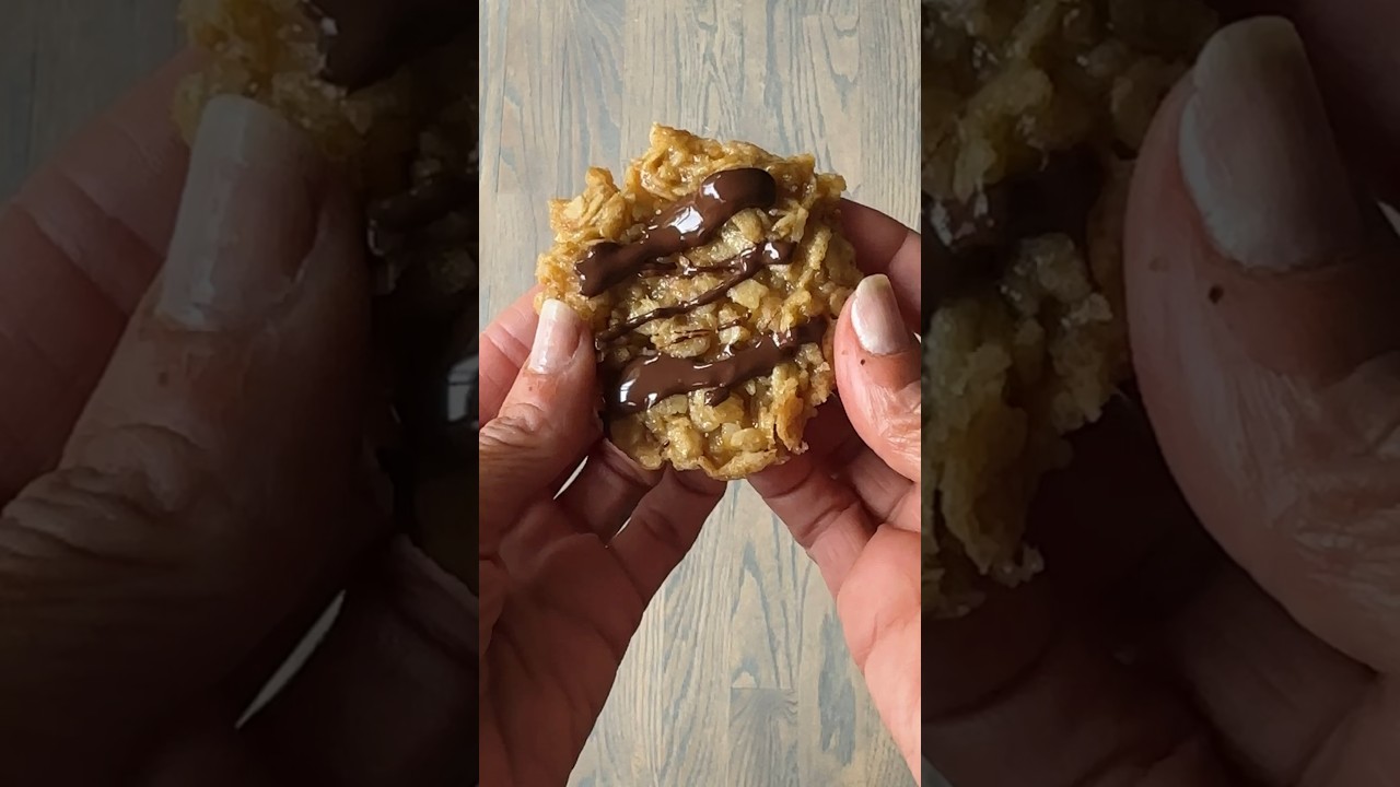 Oat & Chocolate Lace Cookies  