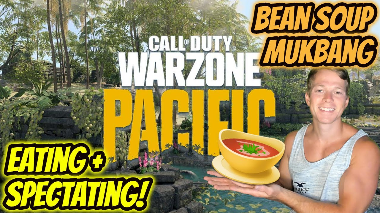 ASMR Gaming: COD Warzone | Eating & Spectating Duos! - Bean Soup Mukbang & Whispering