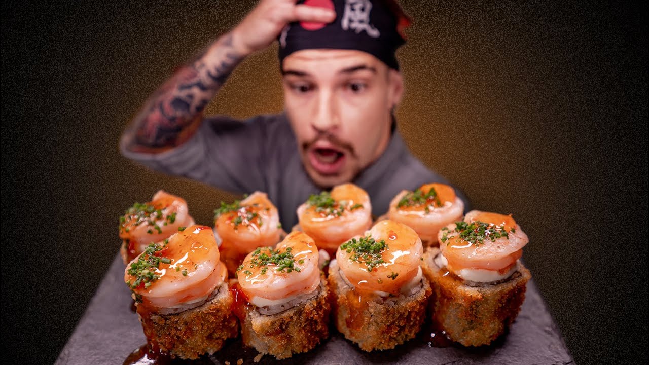 HOT EBI: sushi de camarão por metade do preço do Fila | Como fazer Sushi