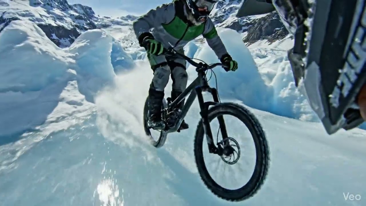 BIKE RACING ON GLACIER ICE | Extreme POV