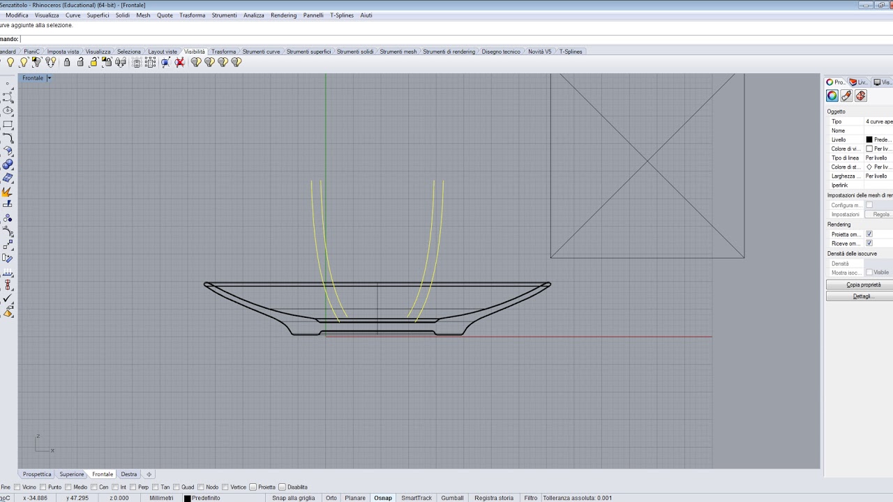 Traditional italian coffee cup in Rhinoceros 3D