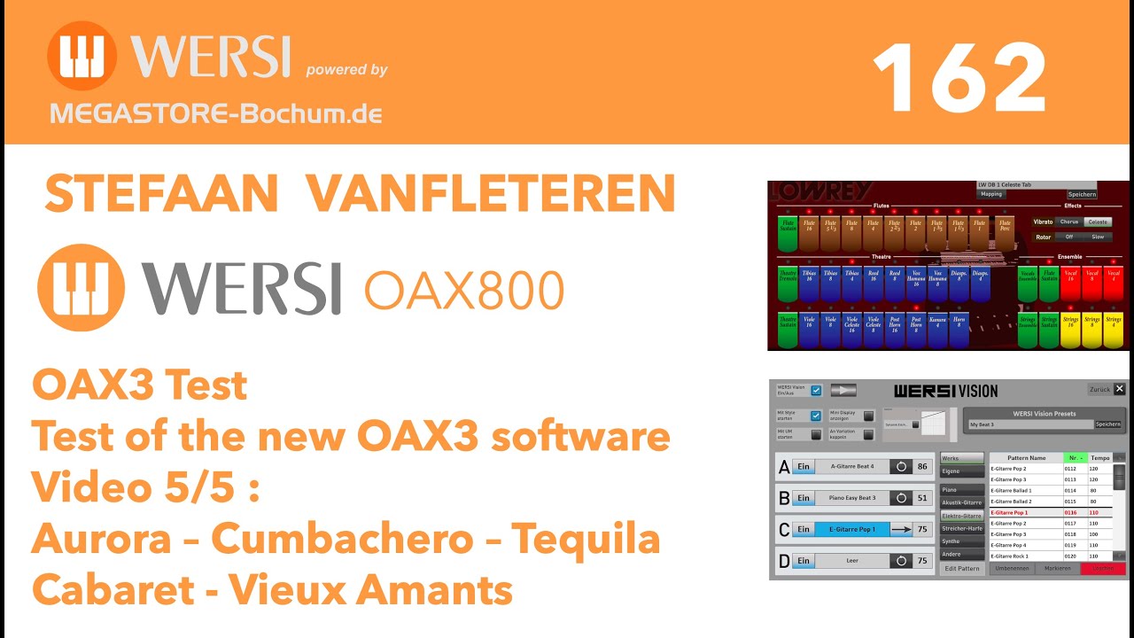 Wersi OAX3 upgrade  - Video 5 -  / Stefaan Vanfleteren - Wersi Sonic OAX 800