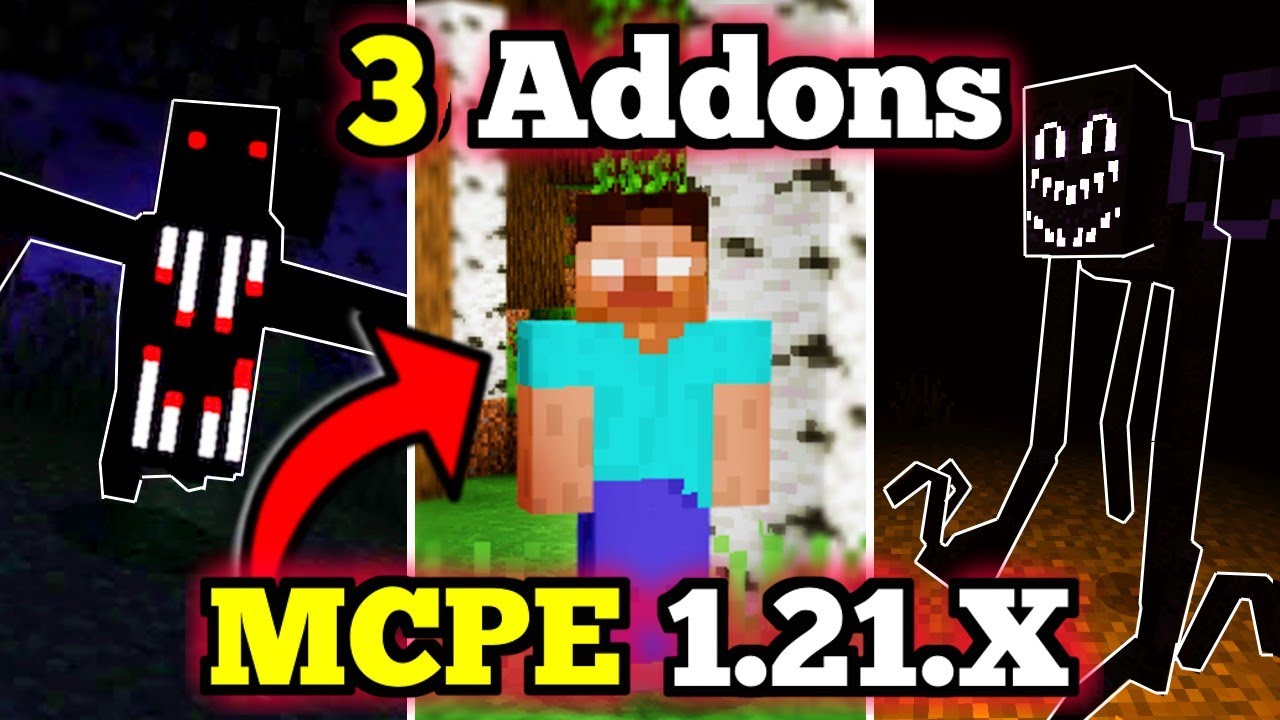 🔴 Los 3 MEJORES Addons de TERROR para MCPE 1.21.X 😱 | Addons TERRORIFICOS para BEDROCK! 😰