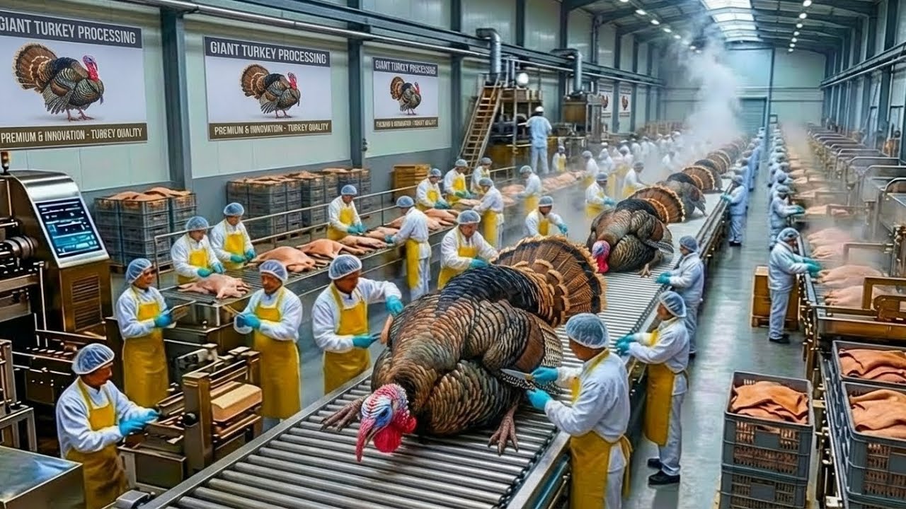 Inside a Turkey Processing Factory: From Farm-Raised Birds to Holiday-Ready Turkeys (Full Process)