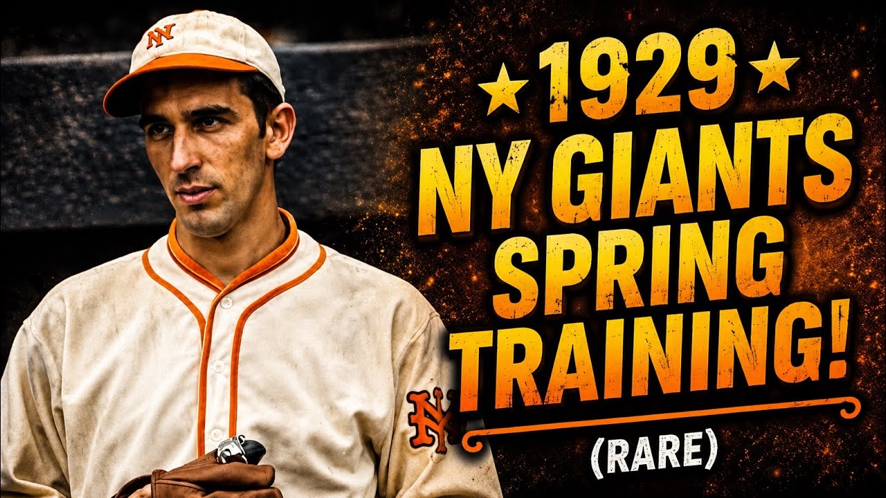 Видеозапись весенних тренировок команды «Нью-Йорк Джайентс» 1929 года ⚾️⭐️ [В цвете]