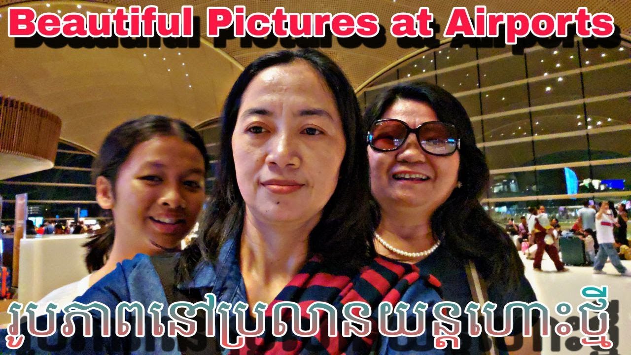 Mina Meng,vlog Short, trip Bearutifu at Airports,in park,Pool,Garden,Big forest,Mekong Riivr cruise,