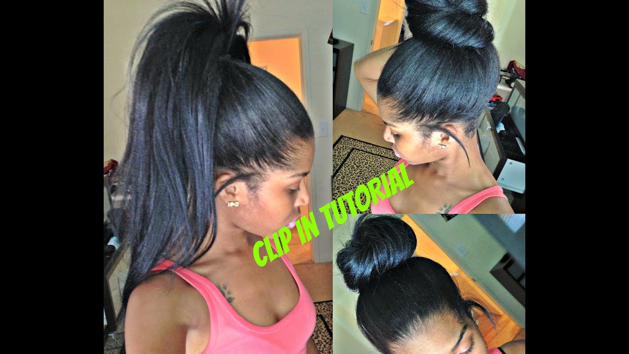 ✂High Ponytail and Bun with Clip ins ( No lumps!!)