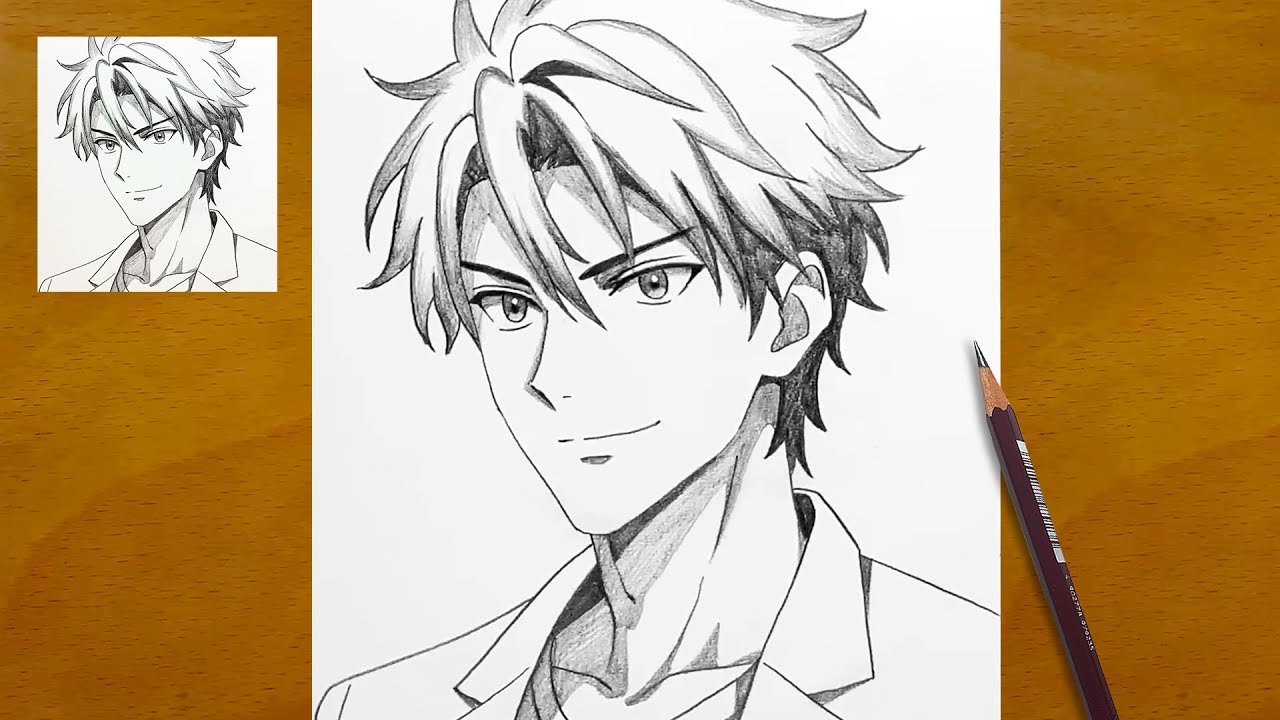 How to Draw Anime Boy Step by Step || Cool Anime Sketch for Beginners || Anime Drawing Tutorial