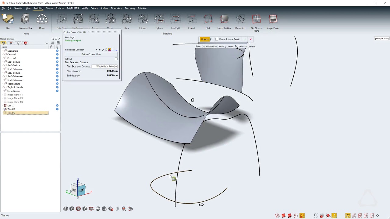 Start from Freehand Sketches to Design a Chair