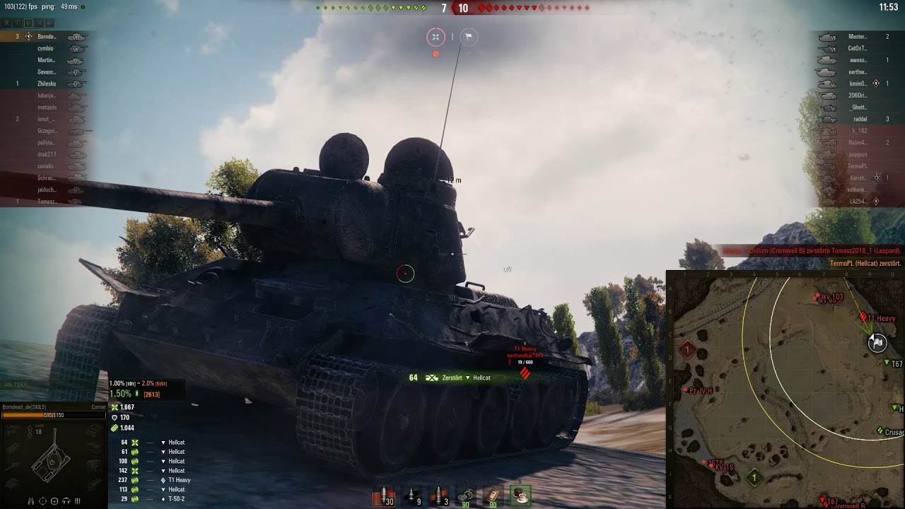 World of Tanks Comet Gameplay