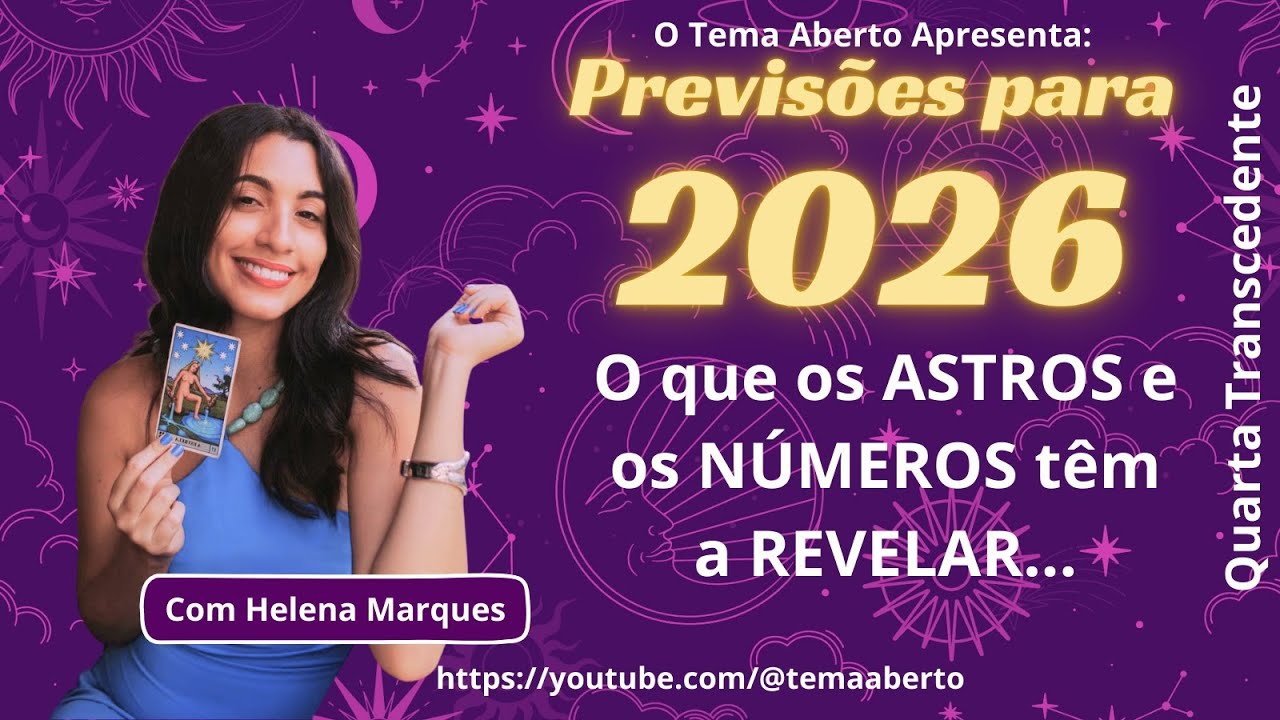 Previsões para 2026: O Que Os Astros e os Número tem a Revelar - Ao Vivo