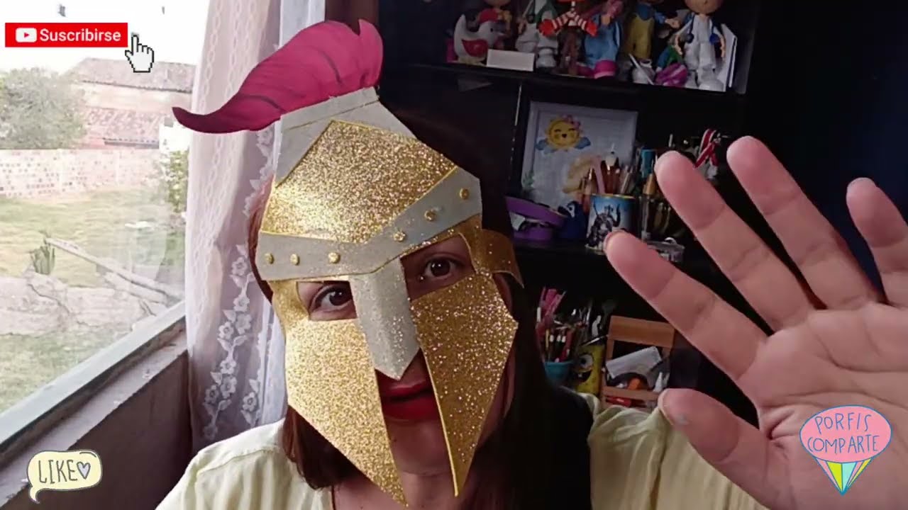 Cómo hacer antifaz casco romano 