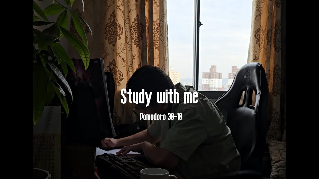 2 HOUR 30 MIN STUDY WITH ME | POMODORO | BREAK/ DESCANSO 10 MIN | Background Noise