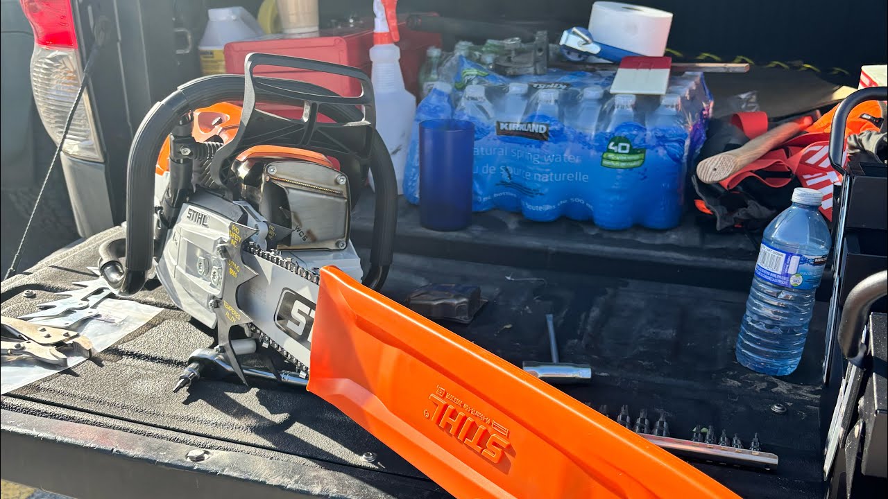 West Coast Saw Bark Box and Felling Dogs - Stihl 462