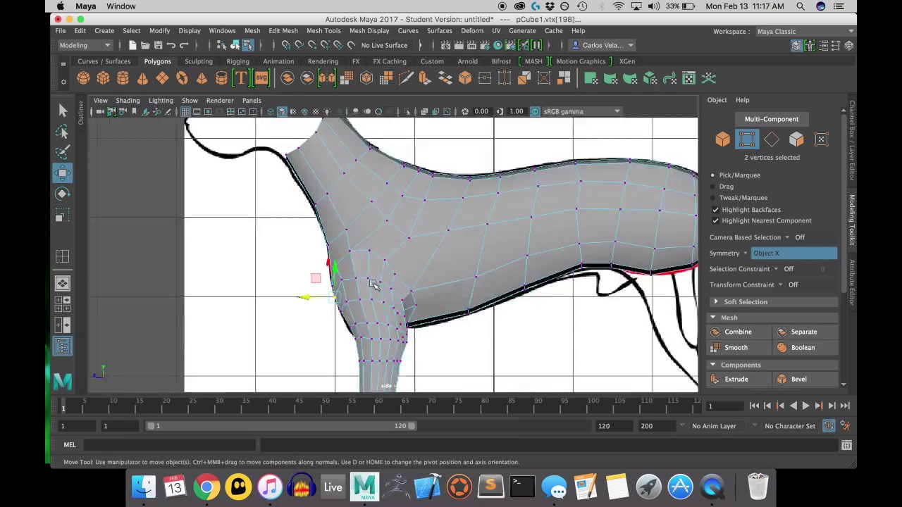 Dog Modeling tutorial pt.2 [Maya 2017]