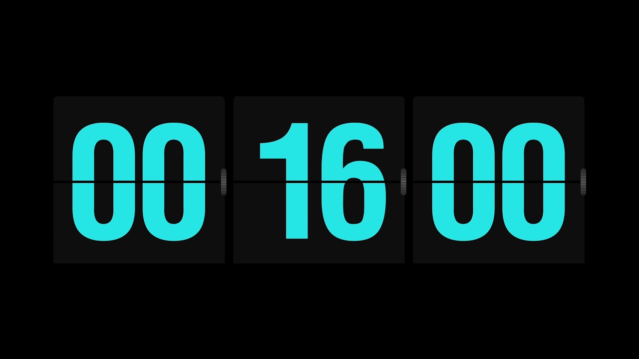 16 Minutes Blue Timer ⏳ Calm Focus Countdown