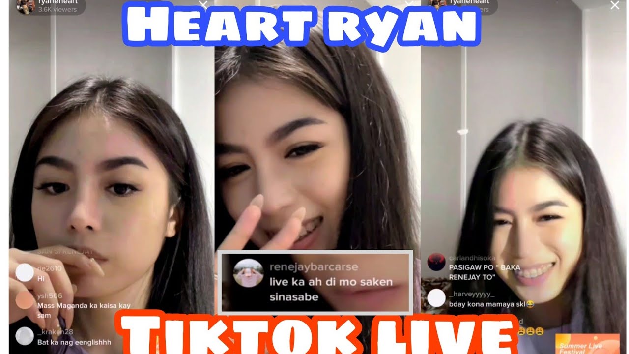 Heart ryan tiktok live (nagcomment si renejay) July 20
