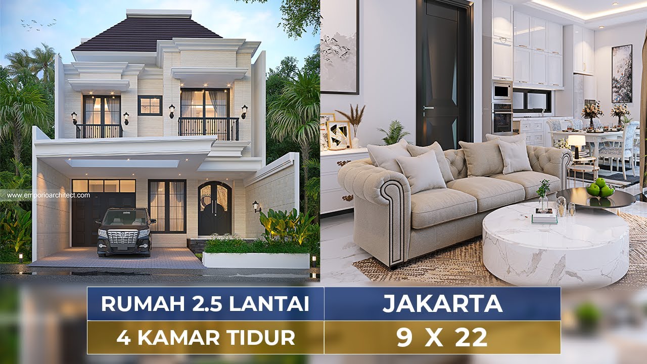 MEWAH DI LAHAN KECIL, BEGINI KERENNYA DESAIN RUMAH KLASIK MODERN DI JAKARTA  - JASA DESAIN
