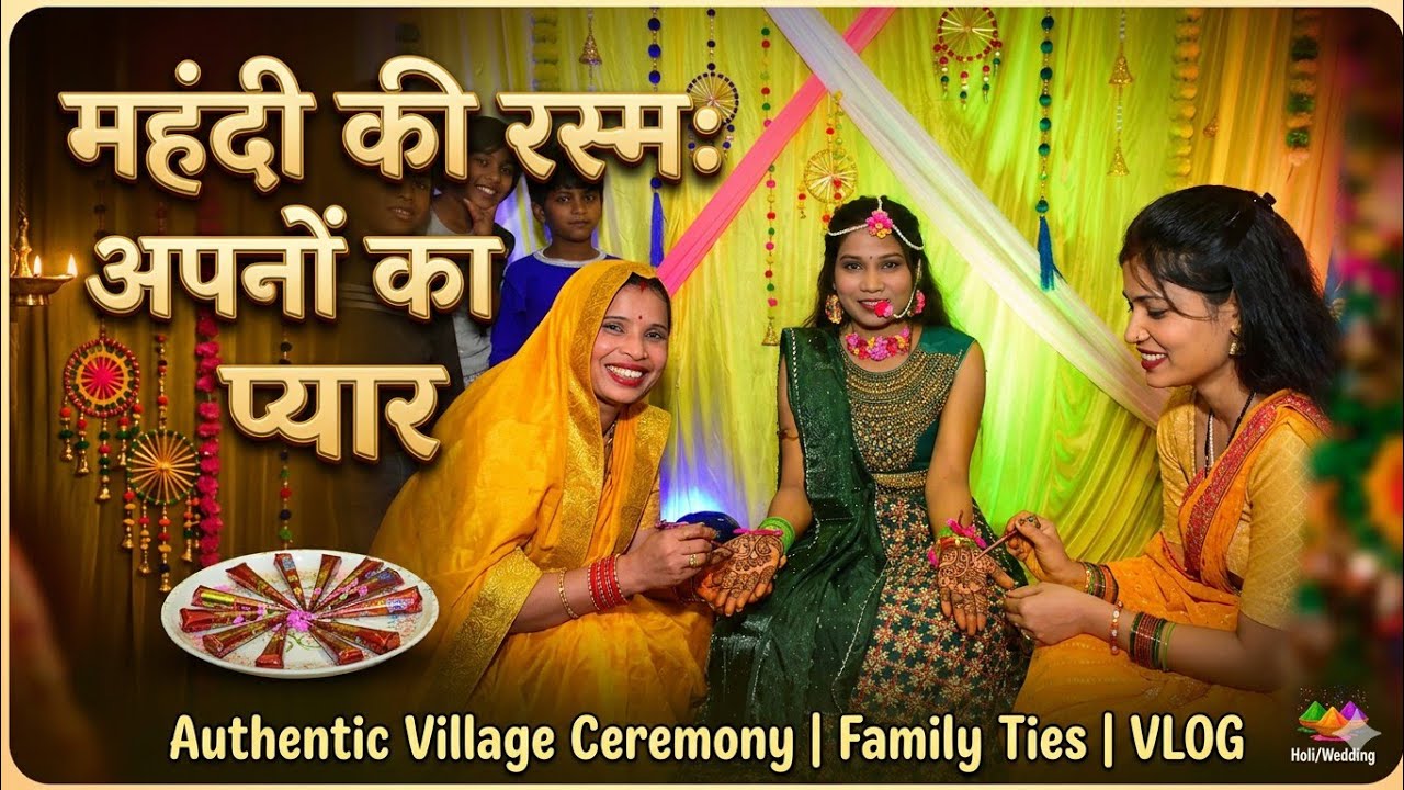 मेहंदी की रस्म अपनों का प्यार आज मेरी हल्दी है दोस्तों