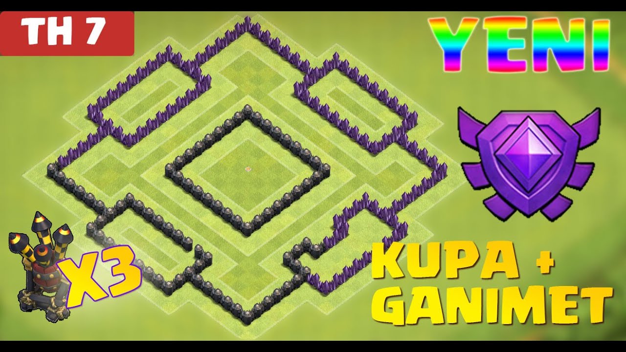 Clash of Clans - 7.Seviye Köy Düzeni Savunma (CoC TH7) En İyi Ganimet Düzeni