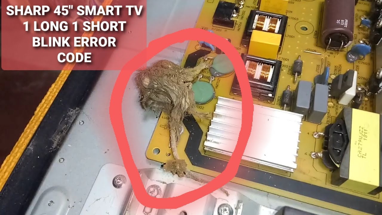 Sharp 45 inches Led TV Repair | 1 long 1 Short Blink Error Code