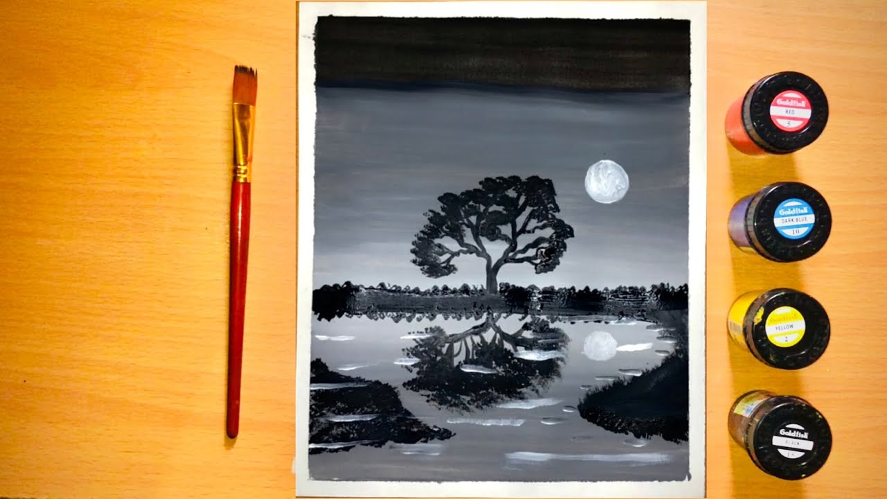 Easy acrylic Painting tutorial for beginners | Painting ideas | Poster colors 