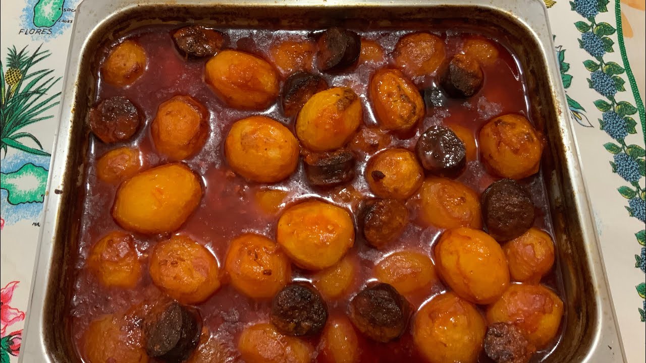 Batatinha Assada com Chouriço