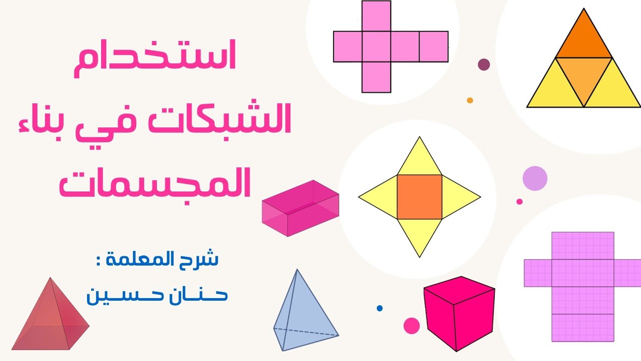 الصف السادس : استخدام الشبكات في بناء المجسمات