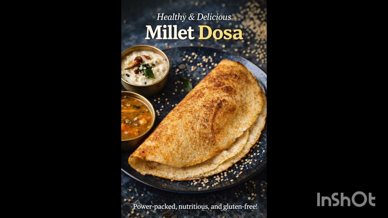 మిల్లెట్ దోసె 🥞🔥పల్లీ చట్నీతో సూపర్ కాంబో 😍 💛#healthy #dosa #shorts #easyrecipe 