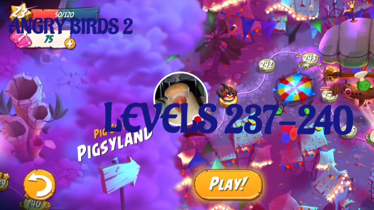 Subtle wings Angry Birds 2 levels 237 - 240