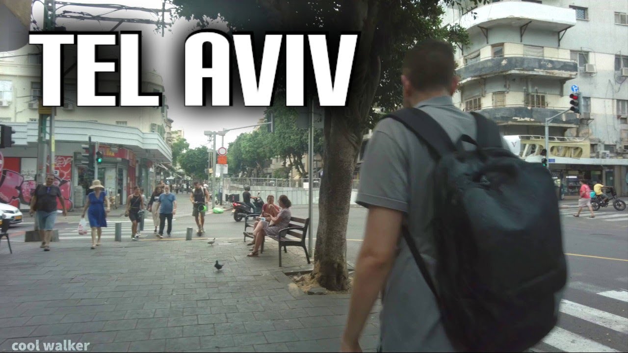 Israel Virtual Walking: Allenby St. after being closed to vehicular traffic