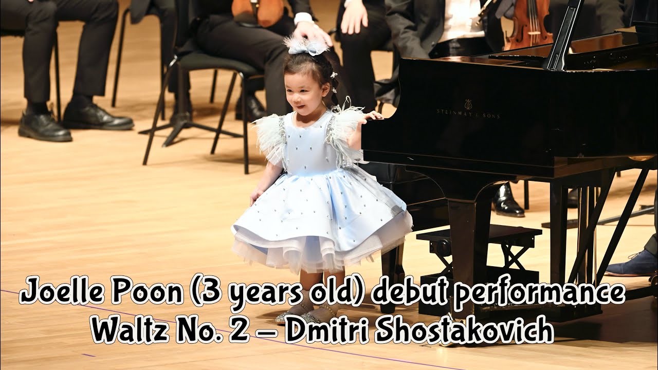 3-year-old Joelle performs Waltz No. 2 by Dmitri Shostakovich with Orchestra