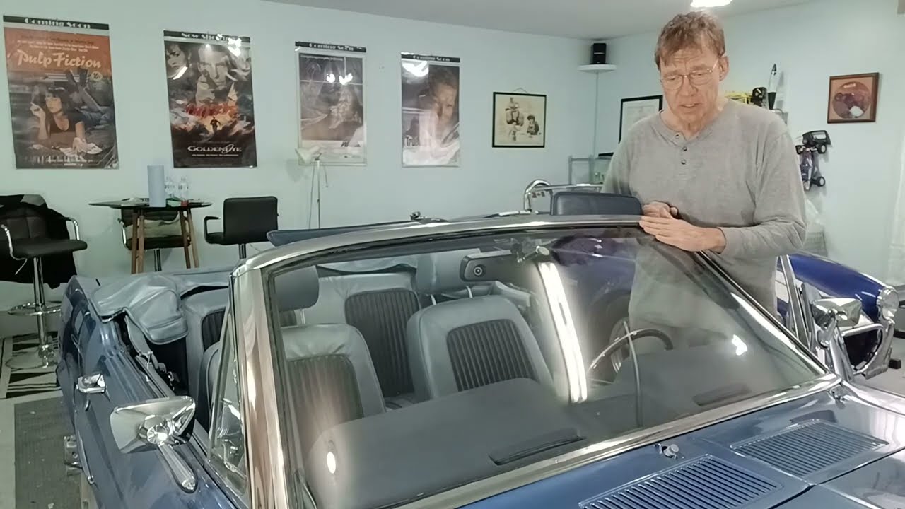 Полировка лобового стекла моего реставрированного Mustang 68 года.