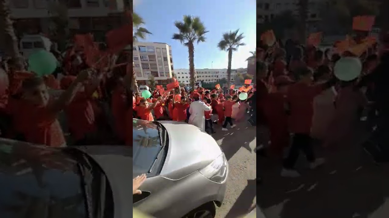 دكرى مسيرة خضراء عند أطفال مدرسة ردينة والله يخلي لينا سيدنا ويحفظ الأمن الوطني