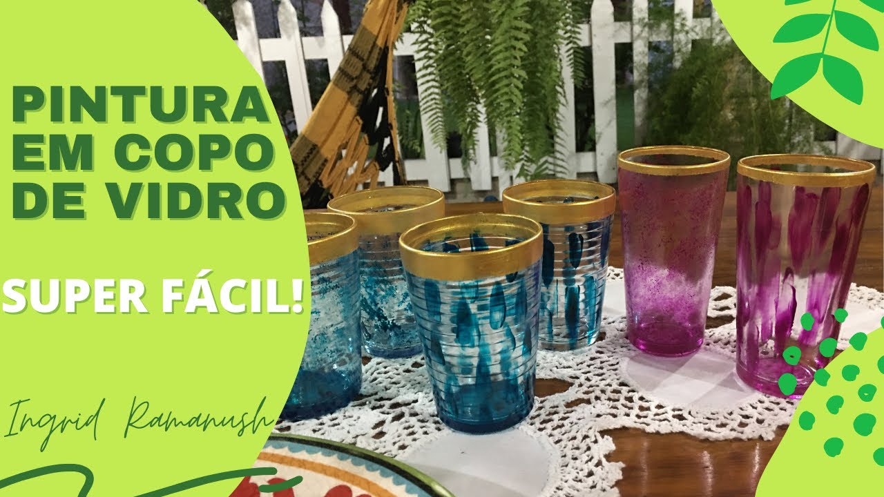 COMO PINTAR  COPO DE VIDRO - MUITO FÁCIL