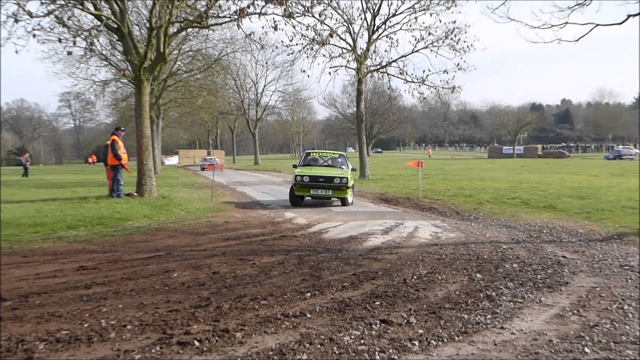Ford Escort rally cars on track at Race Retro 2016