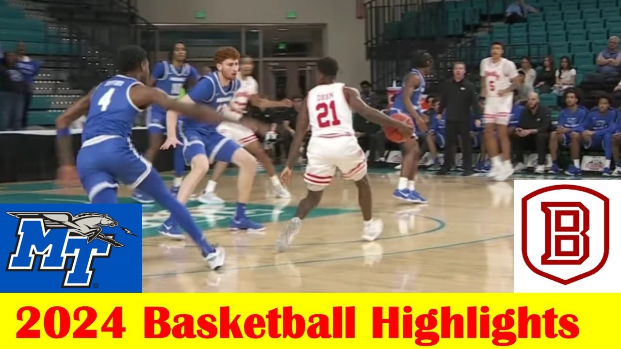 Middle Tennessee vs Bradley Basketball Game Highlights 11 24 2024