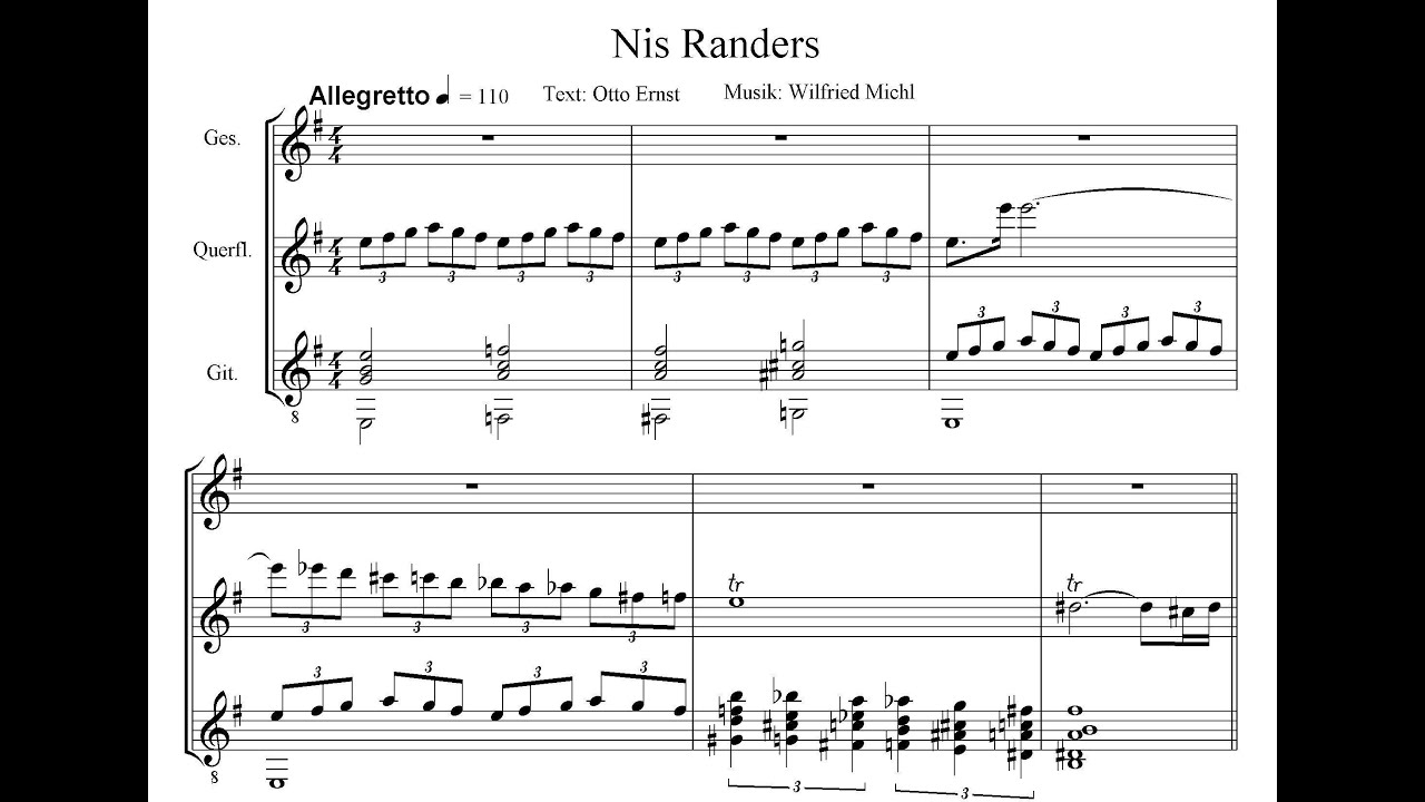 Nis Randers, Text: Otto Ernst,  Musik-Gesang: Wilfried Michl