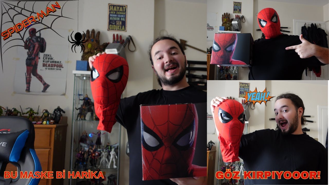 ÖZEL KUTU AÇILIMI - SPIDER-MAN GÖZ KIRPAN MASKE (TÜRKİYE'DE TEK)